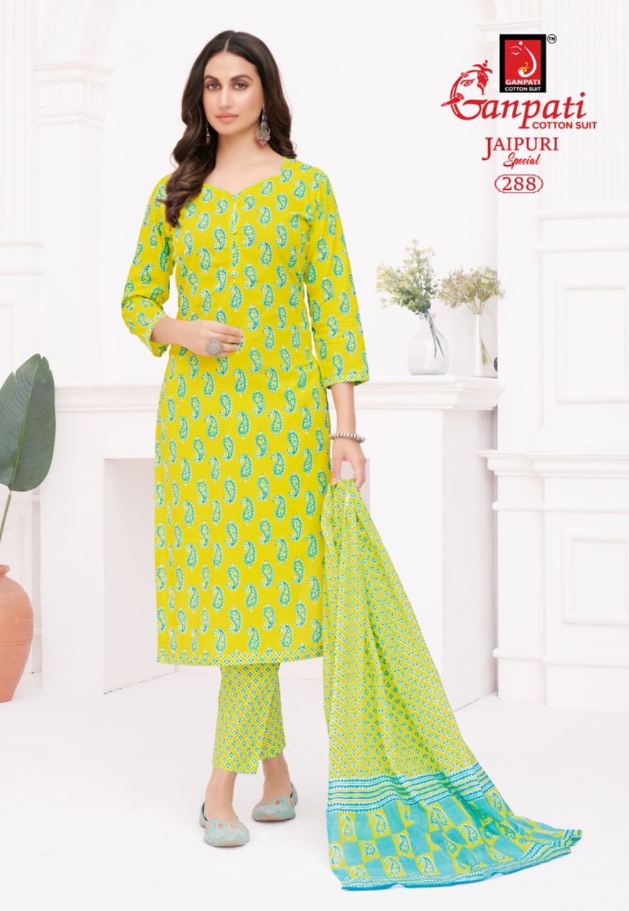 Jaipuri Vol 12 By Ganpati Cotton Printed Dress Material Exporters In India